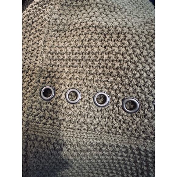 Moon River Anthropologie Knit Fringe Grommet Skirt, Olive Green, Medium, NWT - Picture 8 of 8